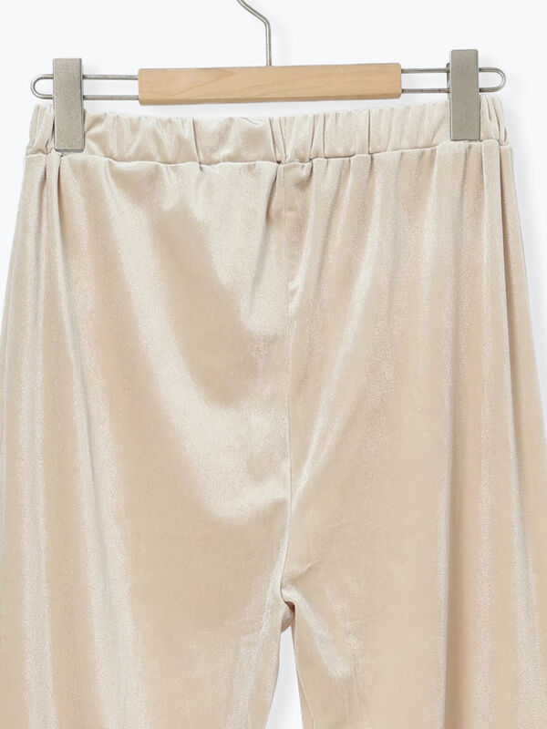 セール】 ベロアフレアパンツ（ブラック/ベージュ/ブラウン/ボトムス