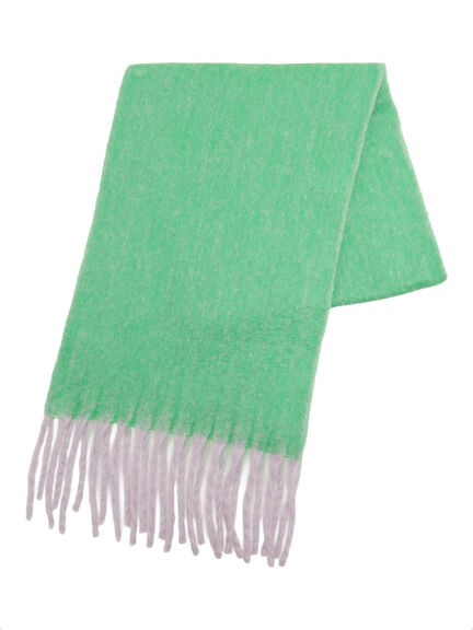 ふわもこマフラー太フリンジシャンブレー無地（ベージュ/グリーン/ブルー）｜ehka sopo（エヘカソポ）通販