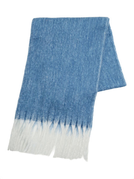 ふわもこマフラー太フリンジシャンブレー無地（ベージュ/グリーン/ブルー）｜ehka sopo（エヘカソポ）通販