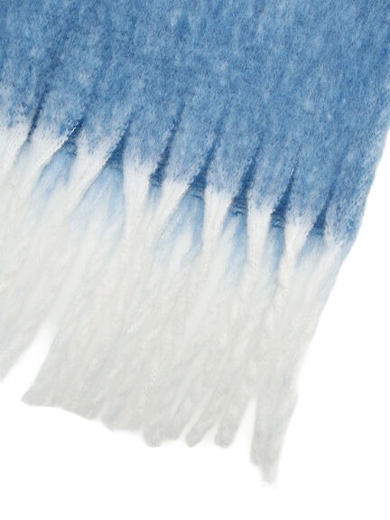 ふわもこマフラー太フリンジシャンブレー無地（ベージュ/グリーン/ブルー）｜ehka sopo（エヘカソポ）通販