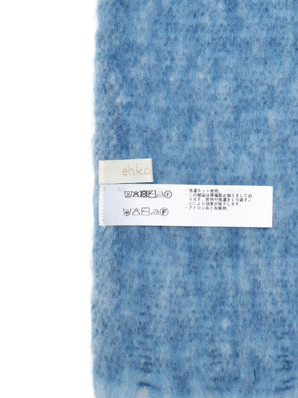 ふわもこマフラー太フリンジシャンブレー無地（ベージュ/グリーン/ブルー）｜ehka sopo（エヘカソポ）通販