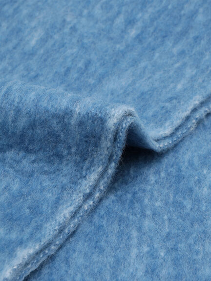 ふわもこマフラー太フリンジシャンブレー無地（ベージュ/グリーン/ブルー）｜ehka sopo（エヘカソポ）通販