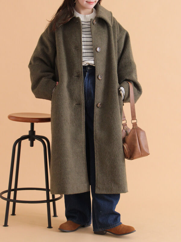 セール】 ミニシャギーコート（チャコールグレー/モカ/カーキ/アウター