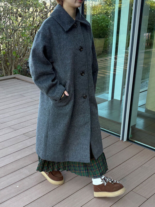 セール】 ミニシャギーコート（チャコールグレー/モカ/カーキ/アウター