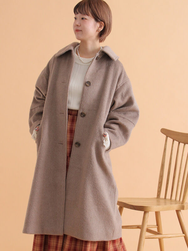 セール】 ミニシャギーコート（チャコールグレー/モカ/カーキ/アウター