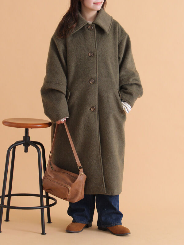 セール】 ミニシャギーコート（チャコールグレー/モカ/カーキ/アウター