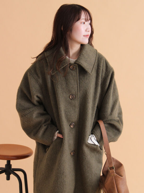 セール】 ミニシャギーコート（チャコールグレー/モカ/カーキ/アウター