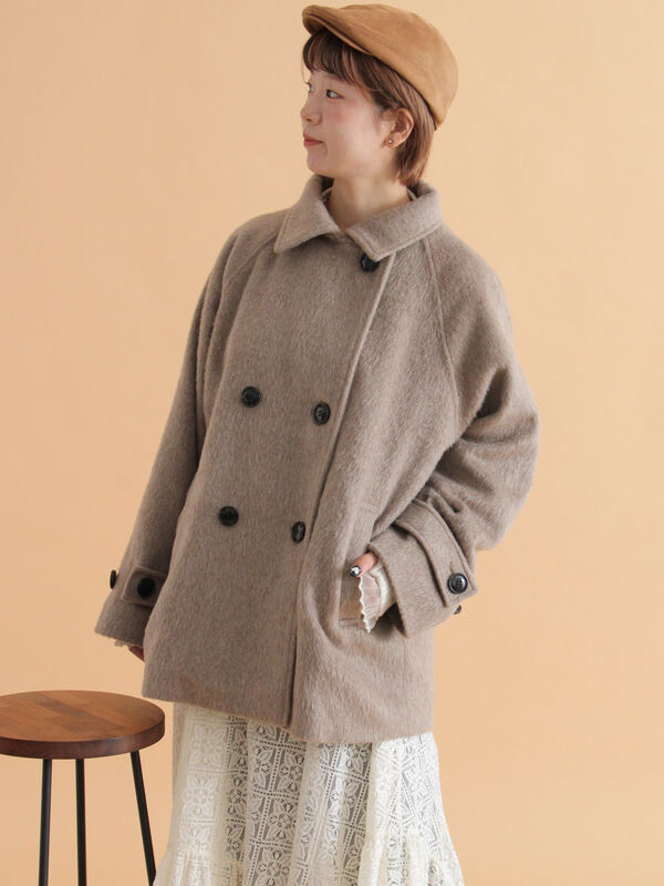 KC03-014　Ap/W/HeシャギーオーバーPコート size3 KC03-014 Ap/W/HeシャギーオーバーPコート size3 KC03-014 Ap/W/He