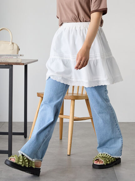 セザンヌ オーガニックコットン＆麻 ポケット付 ミニ スカート マルチカラー SEZANE(セザンヌ) ミニスカート(レディース
