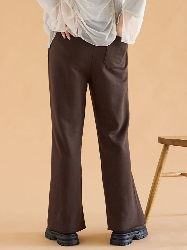 セール】 フレアスウェットパンツ（グレー/ブラウン/キナリ/ボトムス