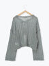 メローリボンカーディガン(グレー/ブルー/キナリ)|ehka sopo(エヘカソポ)通販