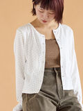 小花柄カットカーディガン(オフホワイト)|ehka sopo(エヘカソポ)通販