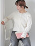 小花柄カットカーディガン(オフホワイト/グレー/キナリ)|ehka sopo(エヘカソポ)通販