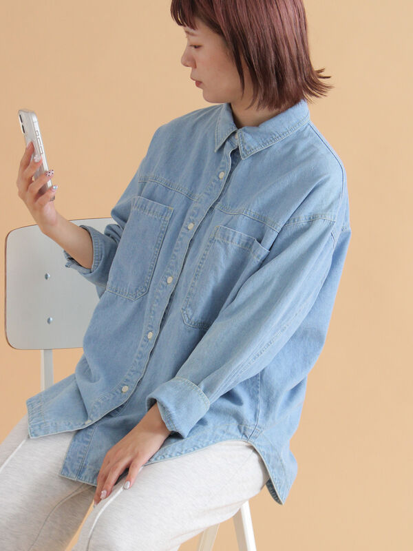 ◎デニムシャツ（サックスブルー）｜ehka sopo（エヘカソポ）通販