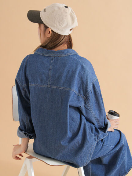 ◎デニムシャツ（サックスブルー/ブルー/ネイビー）｜ehka sopo（エヘカソポ）通販