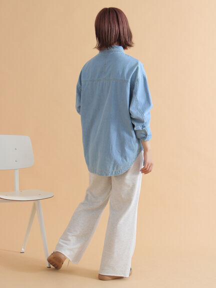 ◎デニムシャツ（サックスブルー/ブルー/ネイビー）｜ehka sopo（エヘカソポ）通販