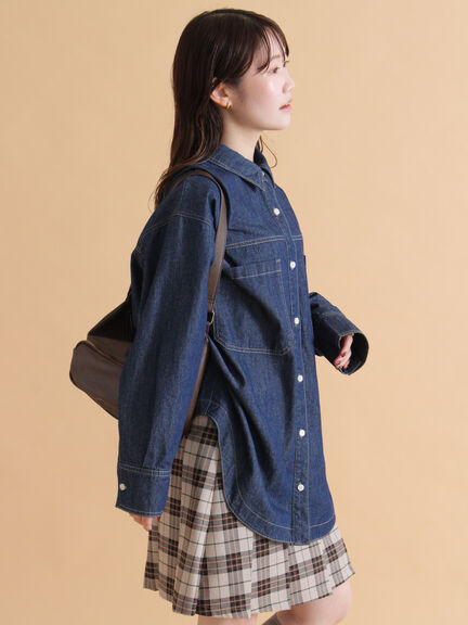 ◎デニムシャツ（サックスブルー/ブルー/ネイビー）｜ehka sopo（エヘカソポ）通販