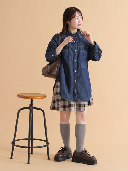 ◎デニムシャツ（サックスブルー/ブルー/ネイビー）｜ehka sopo（エヘカソポ）通販