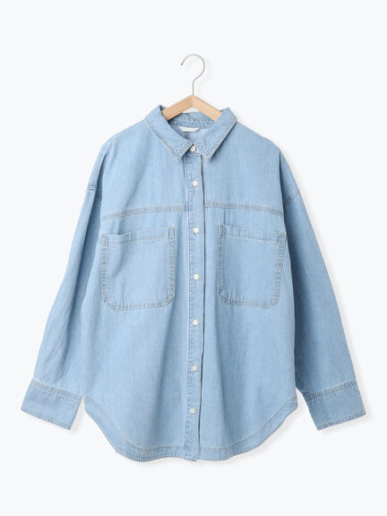 ◎デニムシャツ（サックスブルー/ブルー/ネイビー）｜ehka sopo（エヘカソポ）通販