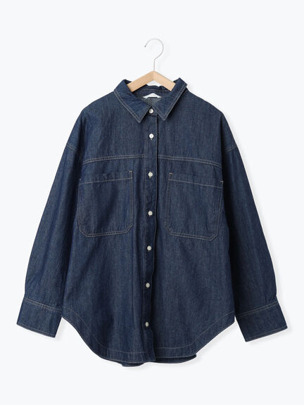 ◎デニムシャツ（サックスブルー/ブルー/ネイビー）｜ehka sopo（エヘカソポ）通販