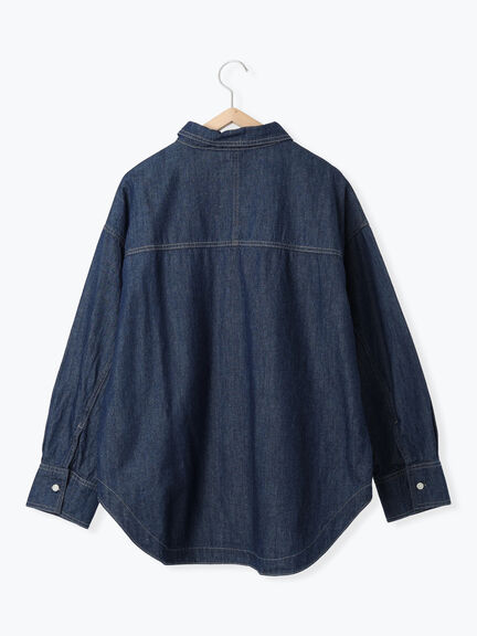 ◎デニムシャツ（サックスブルー/ブルー/ネイビー）｜ehka sopo（エヘカソポ）通販