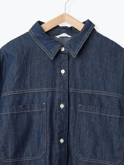 ◎デニムシャツ（サックスブルー/ブルー/ネイビー）｜ehka sopo（エヘカソポ）通販
