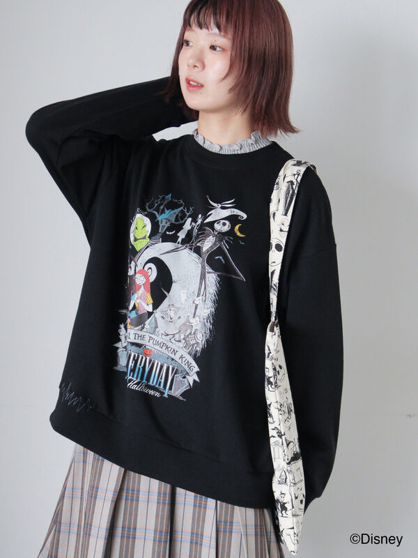 Disney】ナイトメアー・ビフォア・クリスマス/スウェット（ブラック