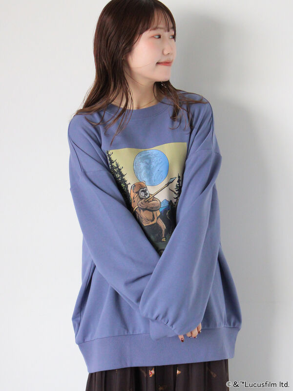 charbon 星柄 ヨガウェア Mサイズ STARWARS/スウェット（チャコールグレー/サックスブルー/キナリ