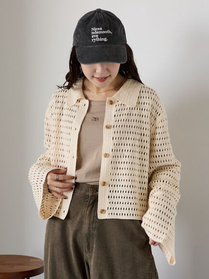 ワンポイント刺繍クルーネックカットソー（オフホワイト/グレー/ブラック/ベージュ）｜ehka sopo（エヘカソポ）通販