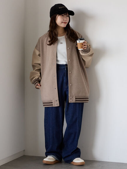 ワンポイント刺繍クルーネックカットソー（オフホワイト/グレー/ブラック/ベージュ）｜ehka sopo（エヘカソポ）通販