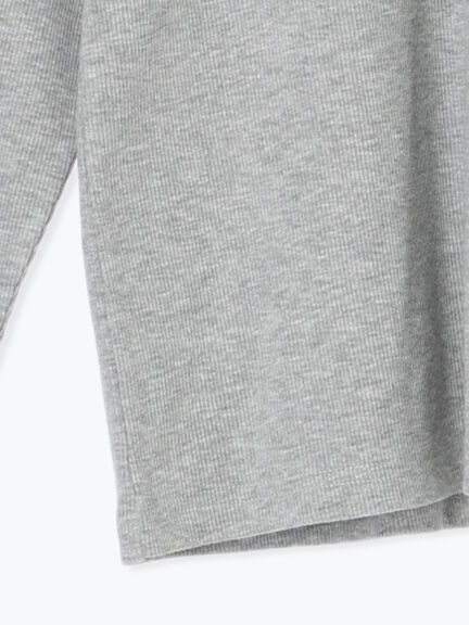 ワンポイント刺繍クルーネックカットソー（オフホワイト/グレー/ブラック/ベージュ）｜ehka sopo（エヘカソポ）通販