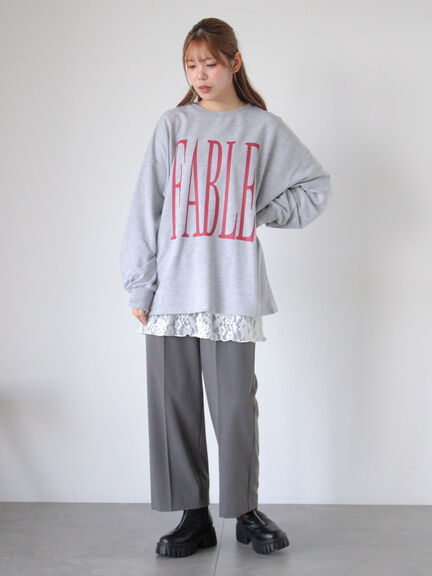 裾レースカットソー（オフホワイト/ブラック/キナリ）｜ehka sopo（エヘカソポ）通販