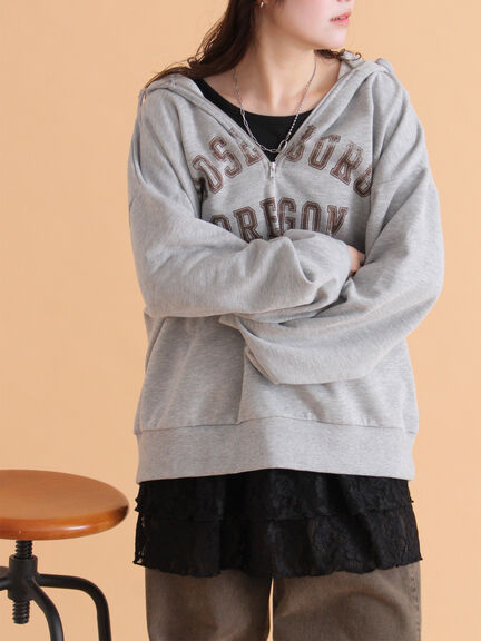 裾レースカットソー（オフホワイト/ブラック/キナリ）｜ehka sopo（エヘカソポ）通販