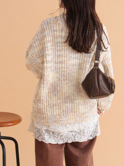 裾レースカットソー（オフホワイト/ブラック/キナリ）｜ehka sopo（エヘカソポ）通販