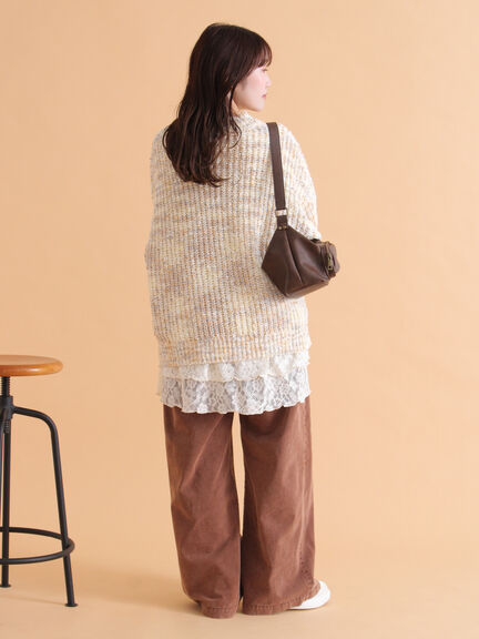 裾レースカットソー（オフホワイト/ブラック/キナリ）｜ehka sopo（エヘカソポ）通販