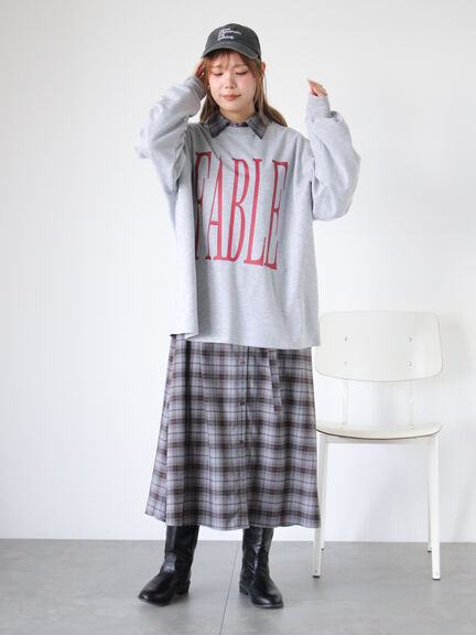 ◎ビッグロゴカットソー（グレー/グリーン/カーキ）｜ehka sopo（エヘカソポ）通販