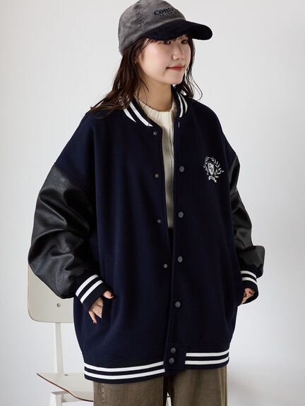 レディース　SOUS LE SOLEIL 袖丈2WAY中綿ブルゾン　ブラックS SOCCE ブルゾン アウター ヴィンテージ加工合皮ジップアップ2way