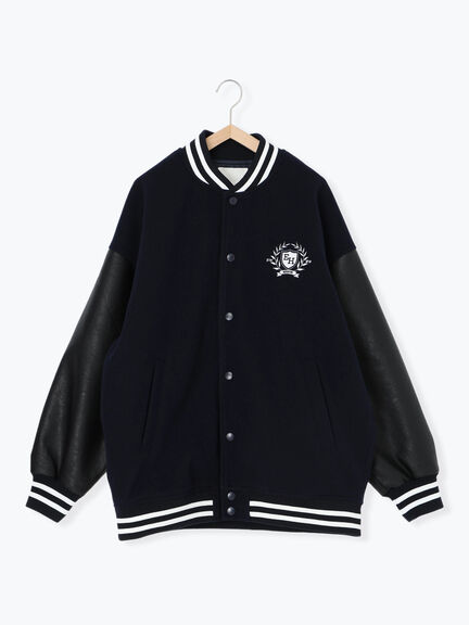 ビッグシルエットスタジャン（グレー/ベージュ/ネイビー）｜ehka sopo（エヘカソポ）通販