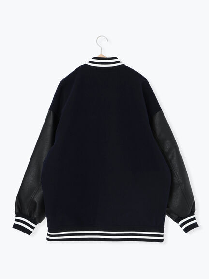 ビッグシルエットスタジャン（グレー/ベージュ/ネイビー）｜ehka sopo（エヘカソポ）通販