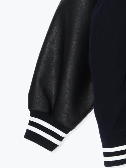 ビッグシルエットスタジャン（グレー/ベージュ/ネイビー）｜ehka sopo（エヘカソポ）通販