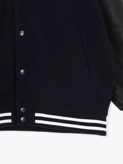 ビッグシルエットスタジャン（グレー/ベージュ/ネイビー）｜ehka sopo（エヘカソポ）通販