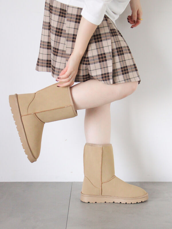 ボアブーツ（グレー/ベージュ/キャメル/シューズ/ショートブーツ