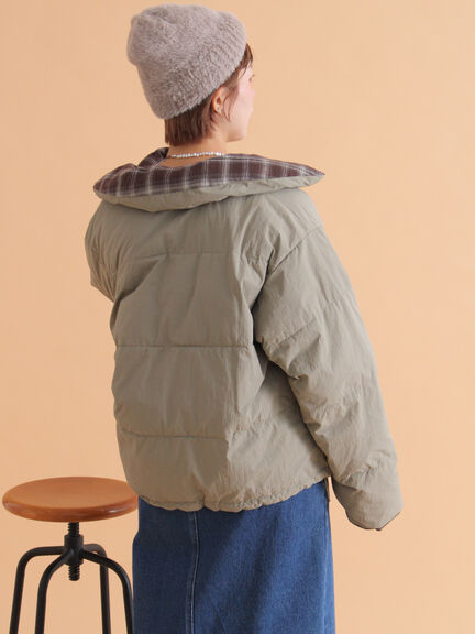 リバーシブル中綿ジャケット（ブラック/ベージュ/カーキ）｜ehka sopo（エヘカソポ）通販