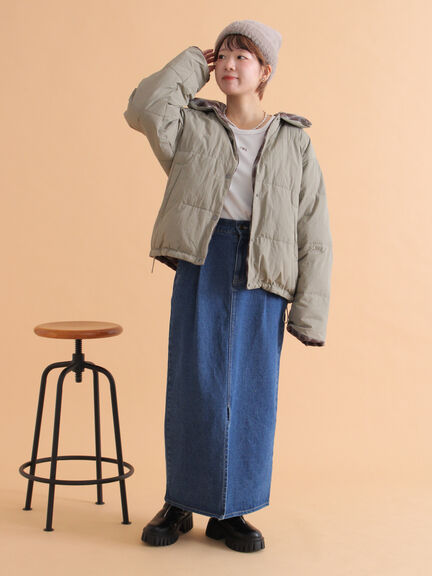 リバーシブル中綿ジャケット（ブラック/ベージュ/カーキ）｜ehka sopo（エヘカソポ）通販