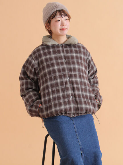 リバーシブル中綿ジャケット（ブラック/ベージュ/カーキ）｜ehka sopo（エヘカソポ）通販