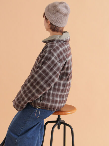 リバーシブル中綿ジャケット（ブラック/ベージュ/カーキ）｜ehka sopo（エヘカソポ）通販