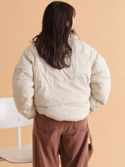 リバーシブル中綿ジャケット（ブラック/ベージュ/カーキ）｜ehka sopo（エヘカソポ）通販