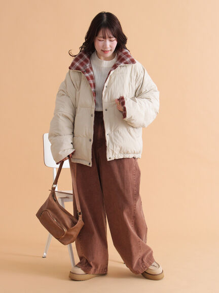 リバーシブル中綿ジャケット（ブラック/ベージュ/カーキ）｜ehka sopo（エヘカソポ）通販