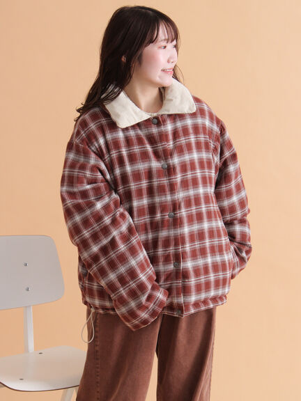 リバーシブル中綿ジャケット（ブラック/ベージュ/カーキ）｜ehka sopo（エヘカソポ）通販