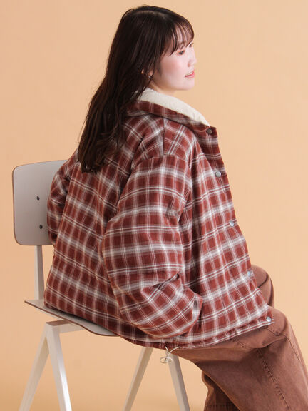 リバーシブル中綿ジャケット（ブラック/ベージュ/カーキ）｜ehka sopo（エヘカソポ）通販